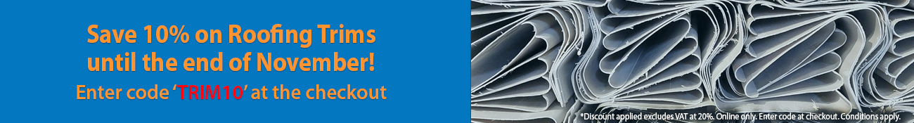 10% off Roofing Trims with code TRIM10