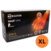 Mercator Grip Nitrile Gloves Orange Size XL (Pack 50)