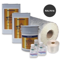 RP100 - Roof Pack 7 m2 RAL7016 Metrodeck 1 layer 450g CSM