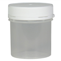 100ml SC TE clear sample pot with white cap
